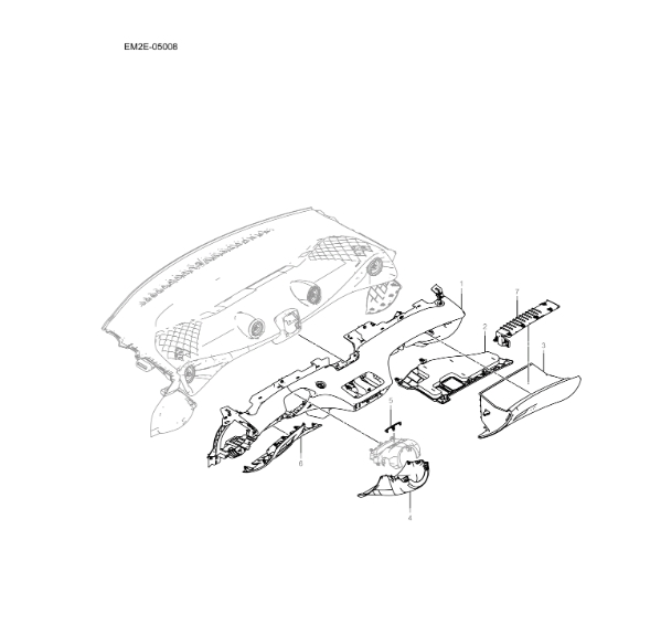 EM2E-05008 Instrument Panel Lower Body