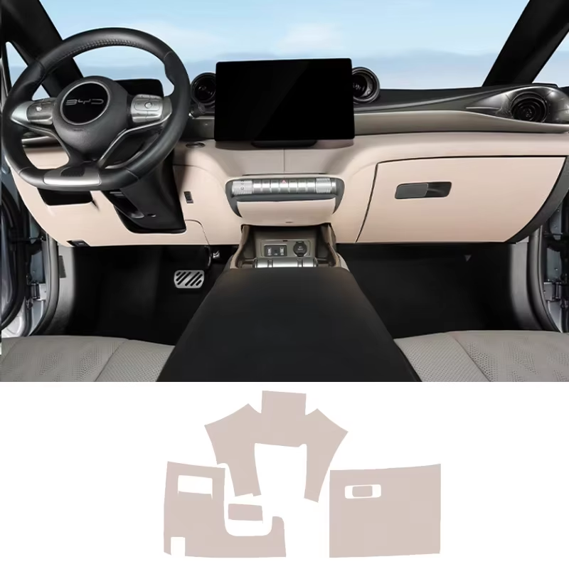 Byd Dolphin 2023-2024 Car Center Console Anti-kick Pad Crashproof Stickers Protection Cover Interior Accessories