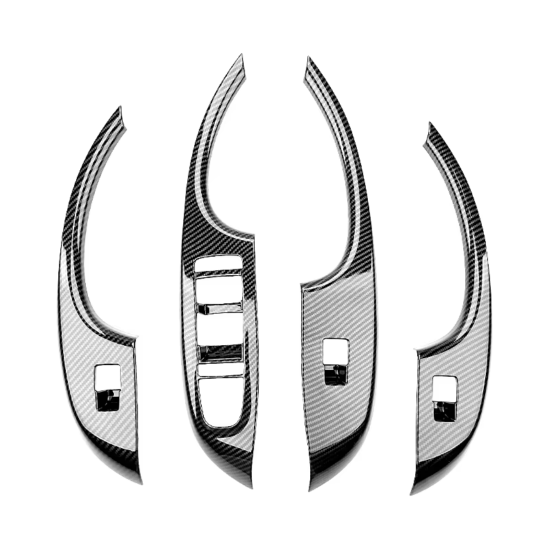 Byd Dolphin 2023-2024 Car Window Control Panel Button Decor Sticker 4Pcs Door Switch Trim Frame Cover Car Interior Sticker