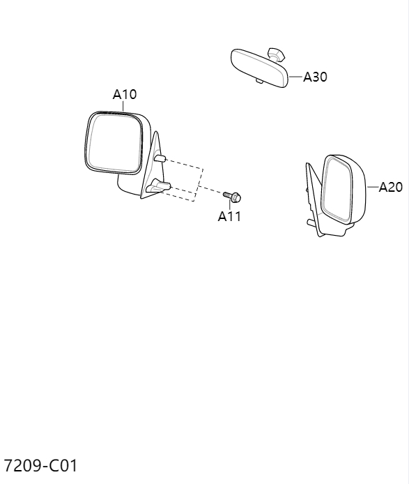 rearview mirror7209