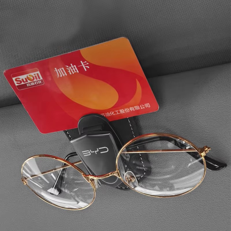 For BYD ATTO 3 YUAN PLUS TANG SONG HAN High-quality Car Sun Visor Sunglass Clip Glasses Box Card HolderAuto Accessories