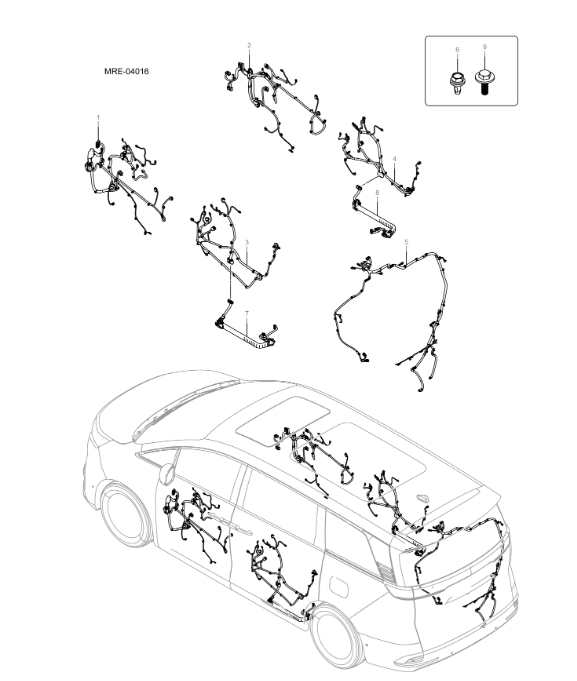 MREH-04016 door wiring harness