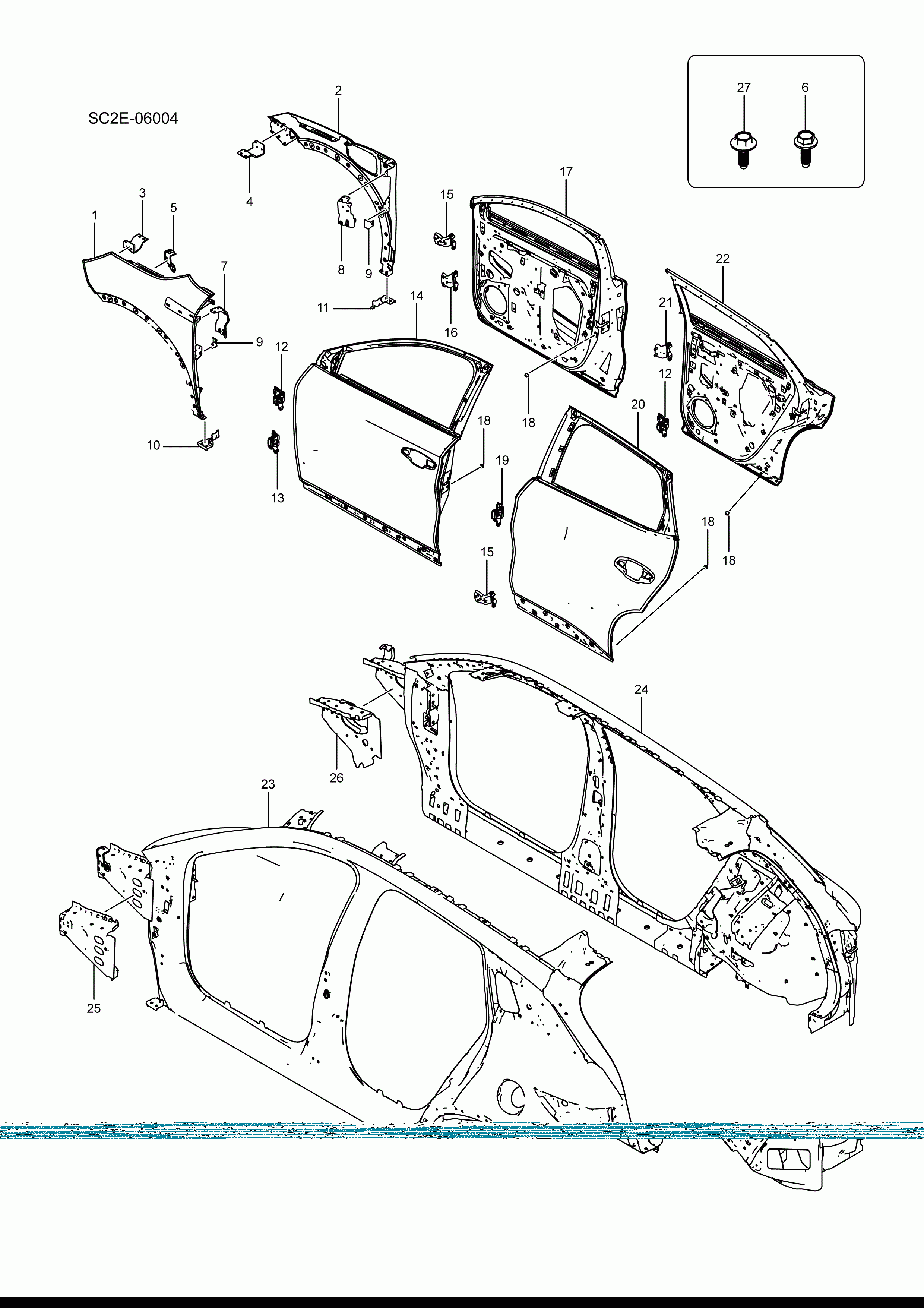 SC2E-06004 Side panels and doors
