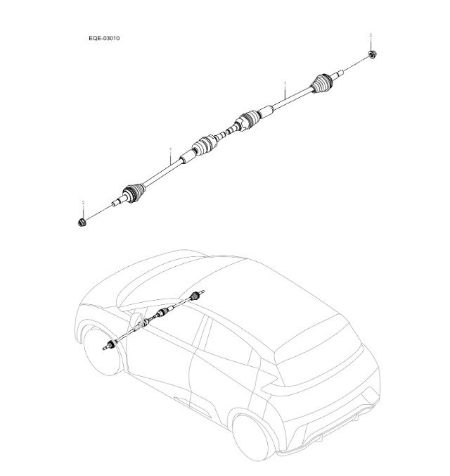 EQE-03010 Drive Half Shaft