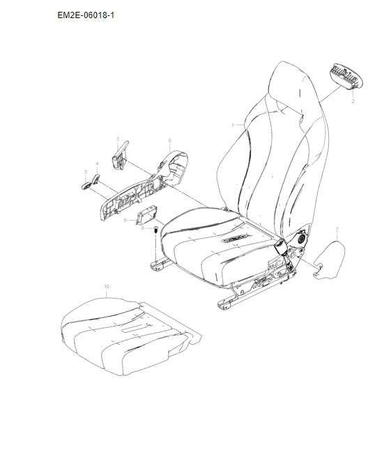 EM2E-06018-1 Passenger Seat Assembly