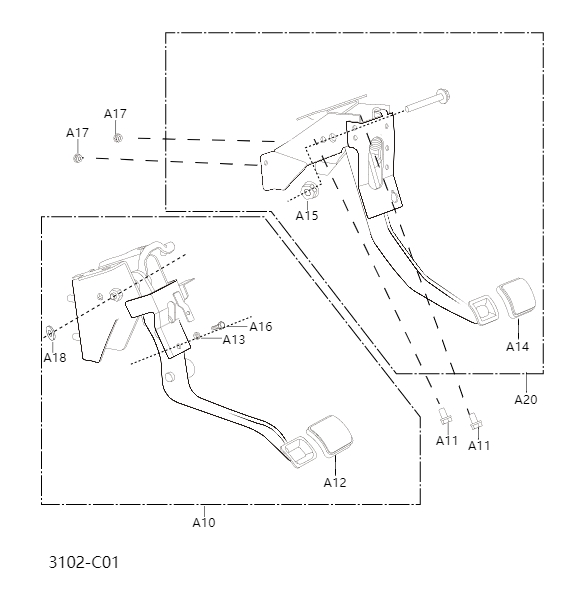 Clutch pedal3102