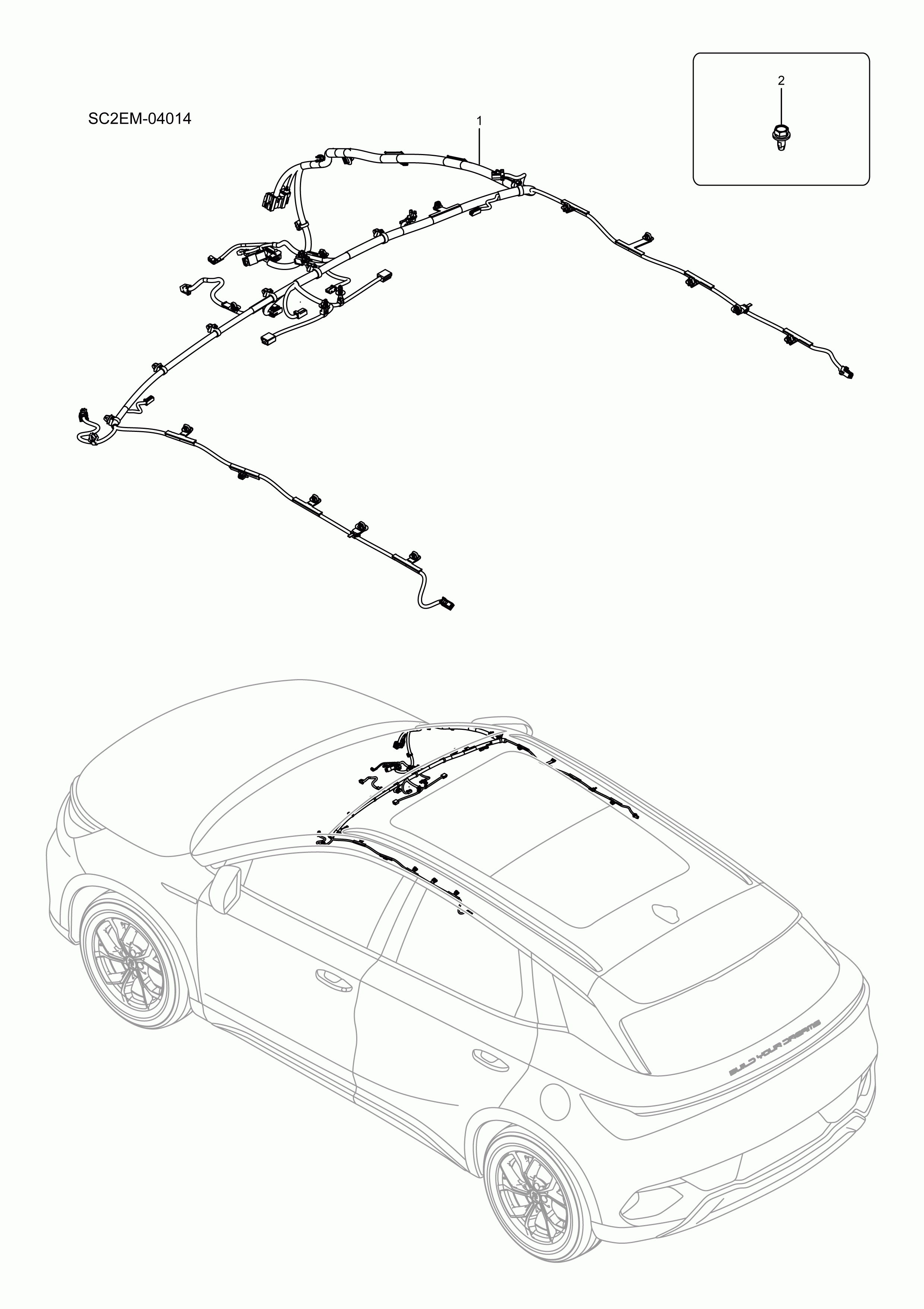 SC2E-04014 ceiling wiring harness