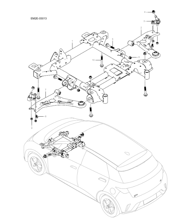 EM2E-03013 Front subframe
