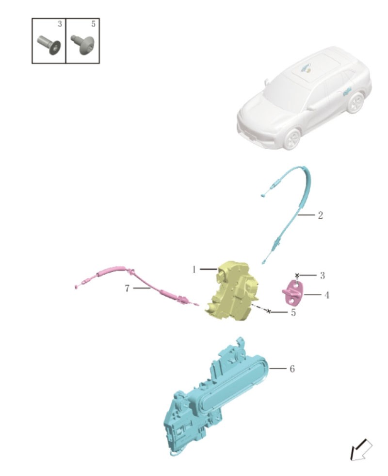 Rear door lock5083