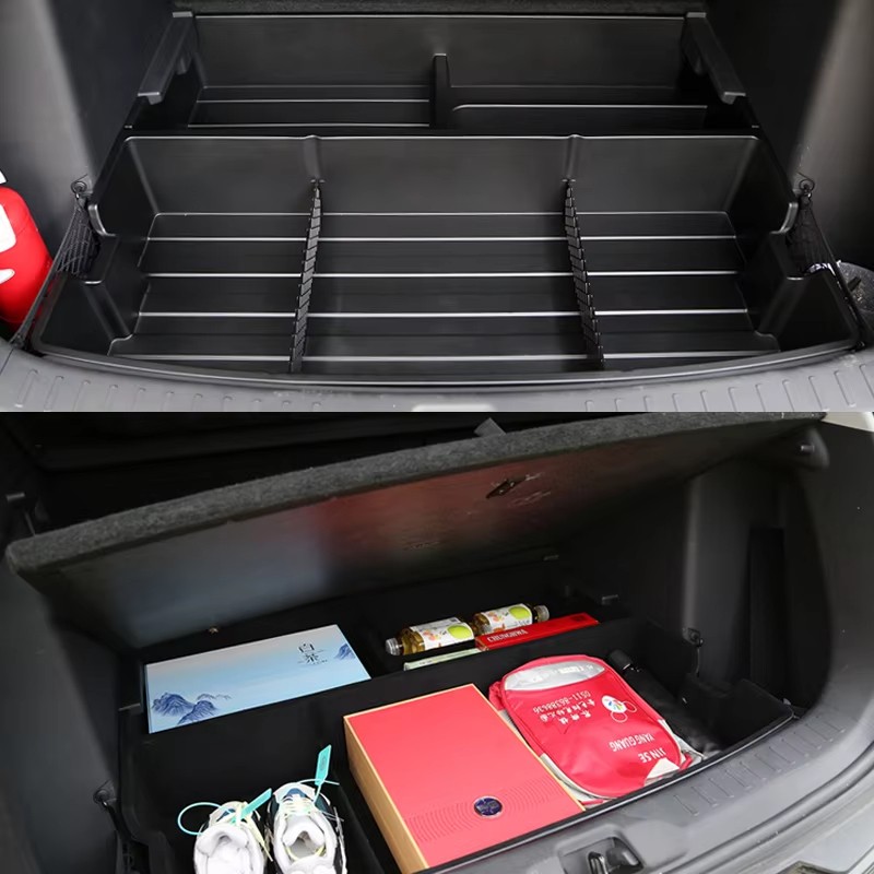BYD Atto 3 Yuan Plus 2022 2023 Trunk Organizer Box Stowing Tidying Interior Automobiles Parts Car Accessories Para Auto Tools
