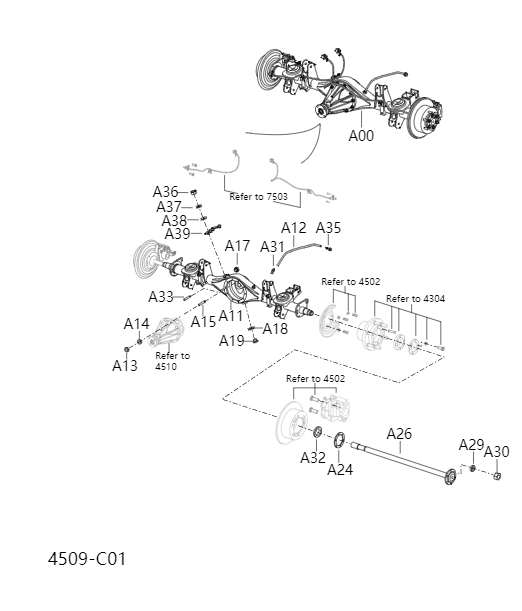 rear axle4509