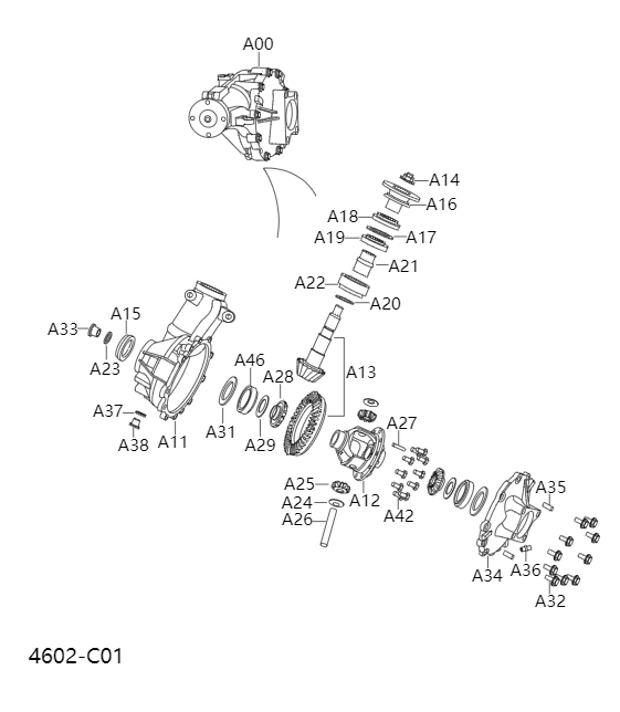 Front axle main reducer4602