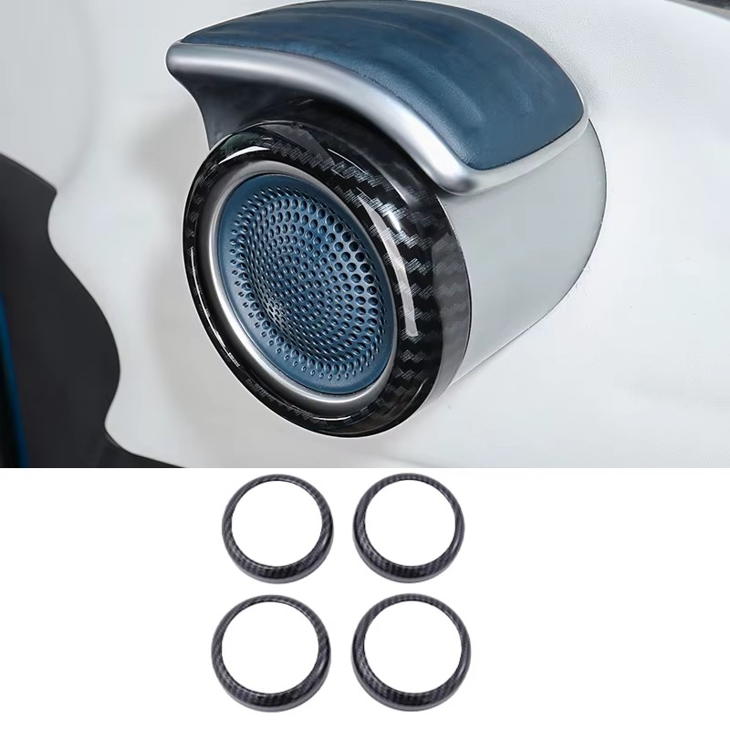 For BYD Atto3 Atto 3 2022 2021 Car Accessories ABS Carbon Fiber Style Door Trim Cover Trim Protective Cover Stickers