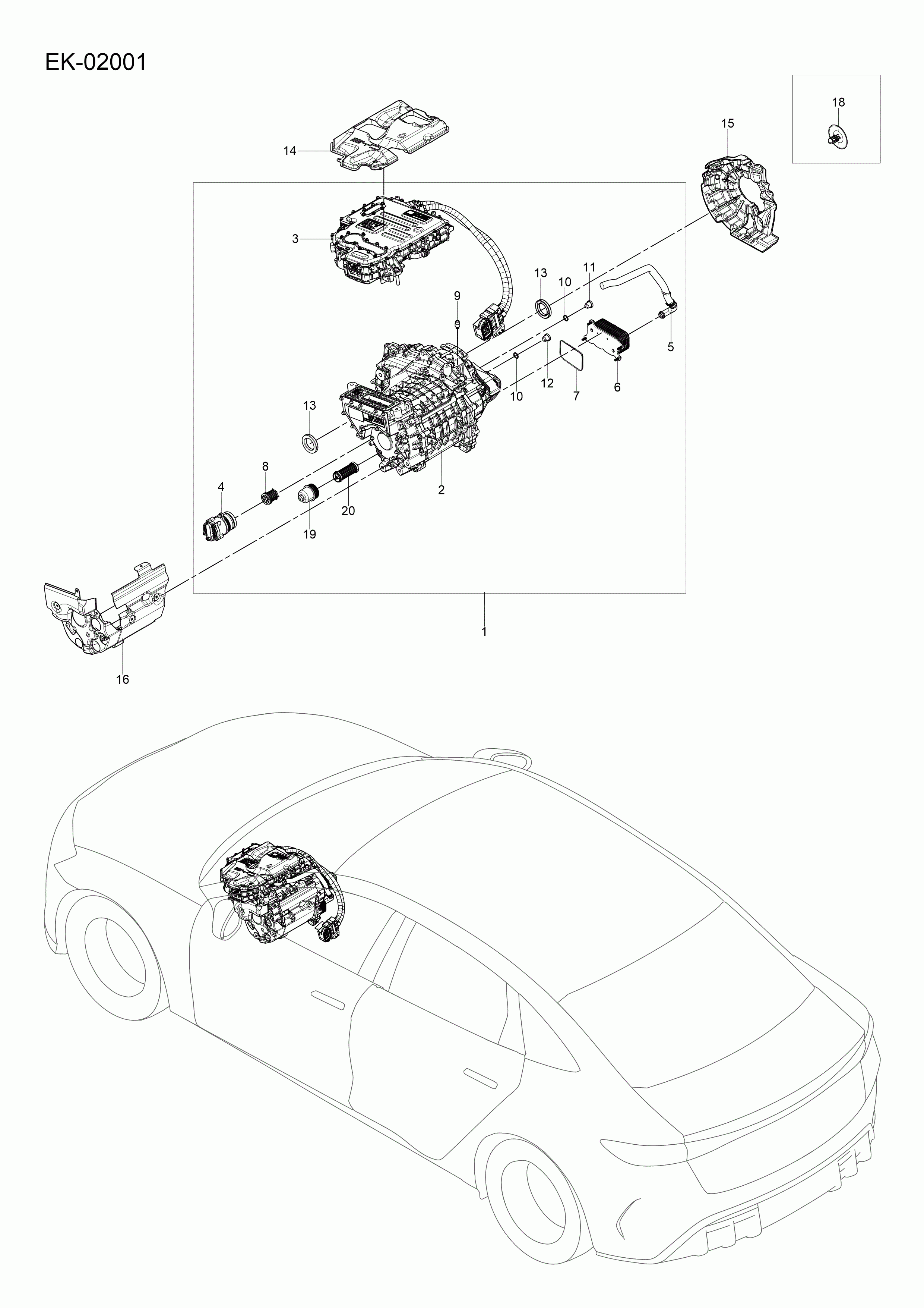 EK-02001 Front Drive Electric Assembly