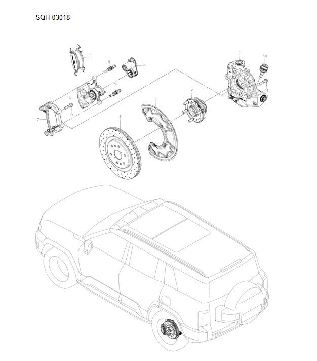 SQH-03018 rear brake