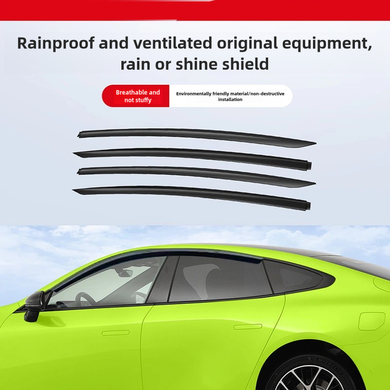 Xpeng P7 P7i 22-25 ventana de coche lluvia ceja protector contra la intemperie ventana visera cubierta de sombra Deflector de visión clara protector Deflector de ventana