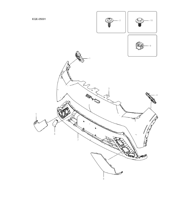 EQE-05001 front bumper