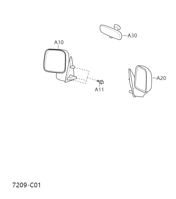 rearview mirror7209-1