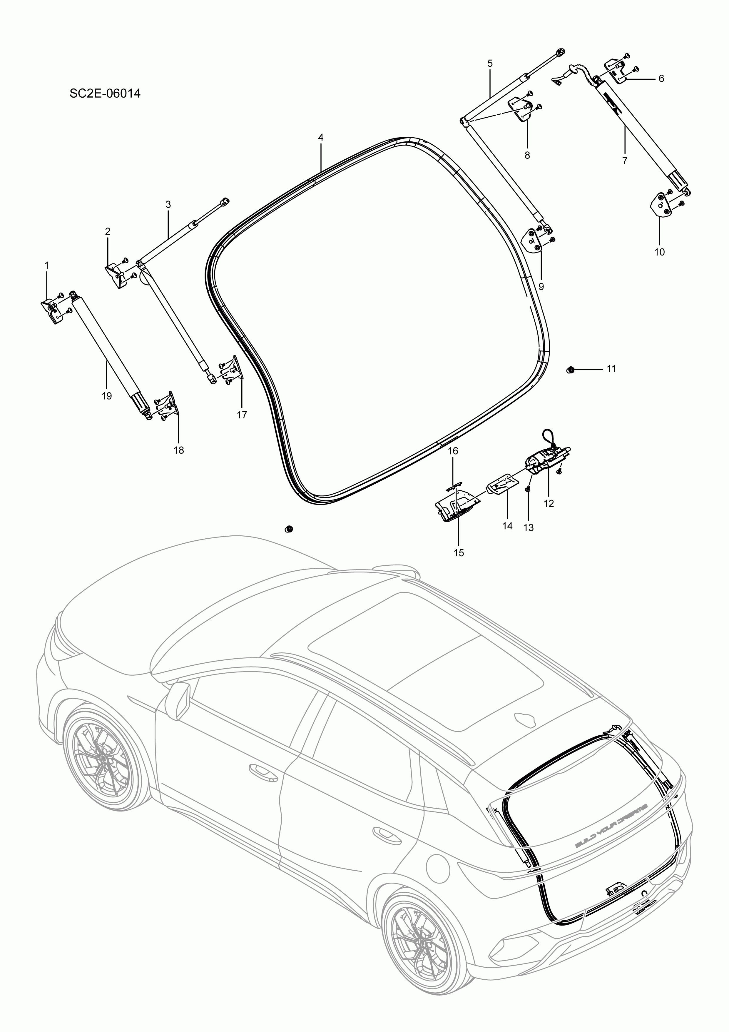 SC2E-06014 Back door accessories