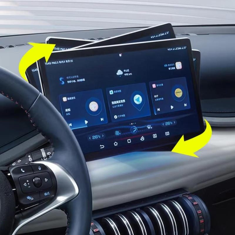 For BYD Atto 3 Yuan Plus Dolphin Seal Song Plus Han GPS Stand Navigation Rotating Holder Swivel Mount Central Screen Display
