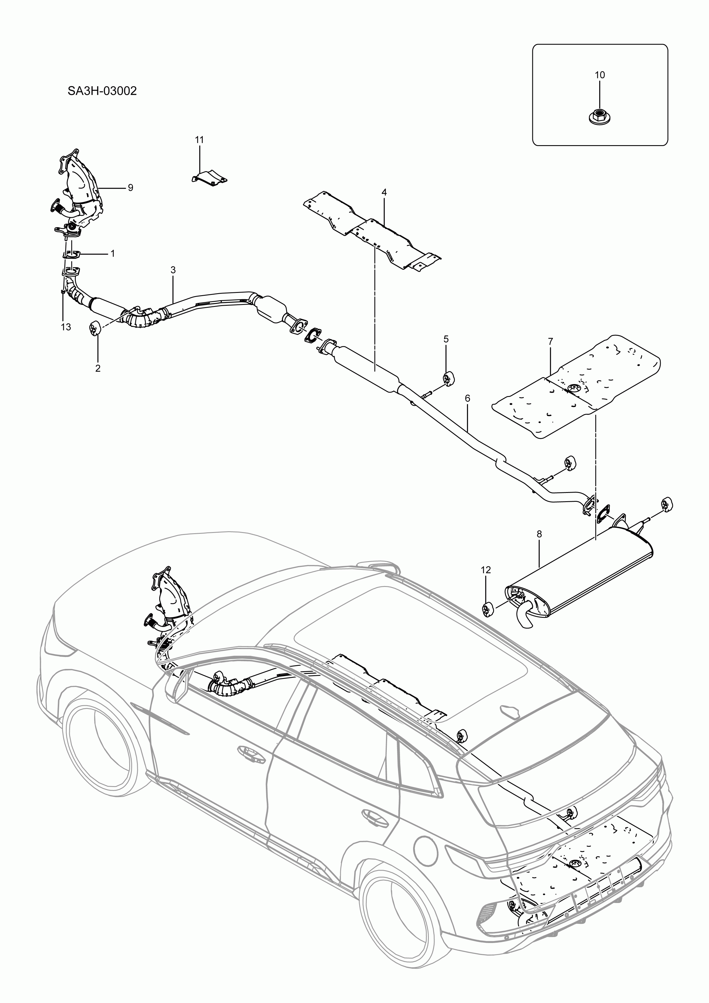 SA3HJ-03002 Exhaust System