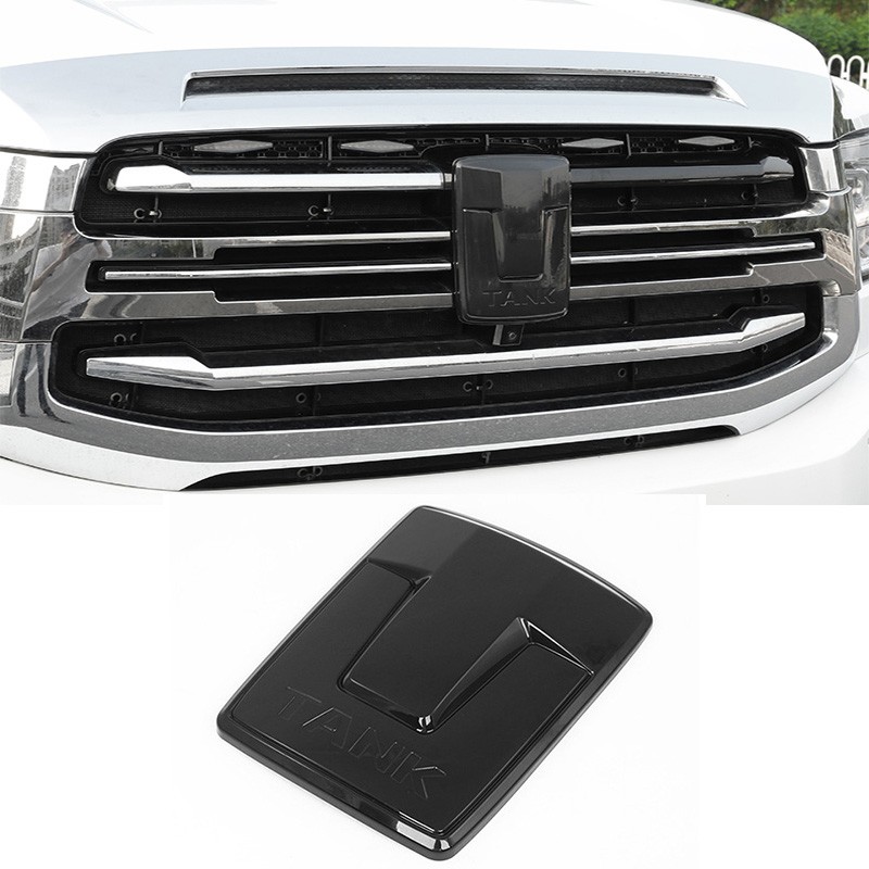 For Great Wall Tank 500 TANK 500 3D ABS Sticker Car Front Emblem Badge Decals Black Badge Logo Emblem Cover Car-Styling