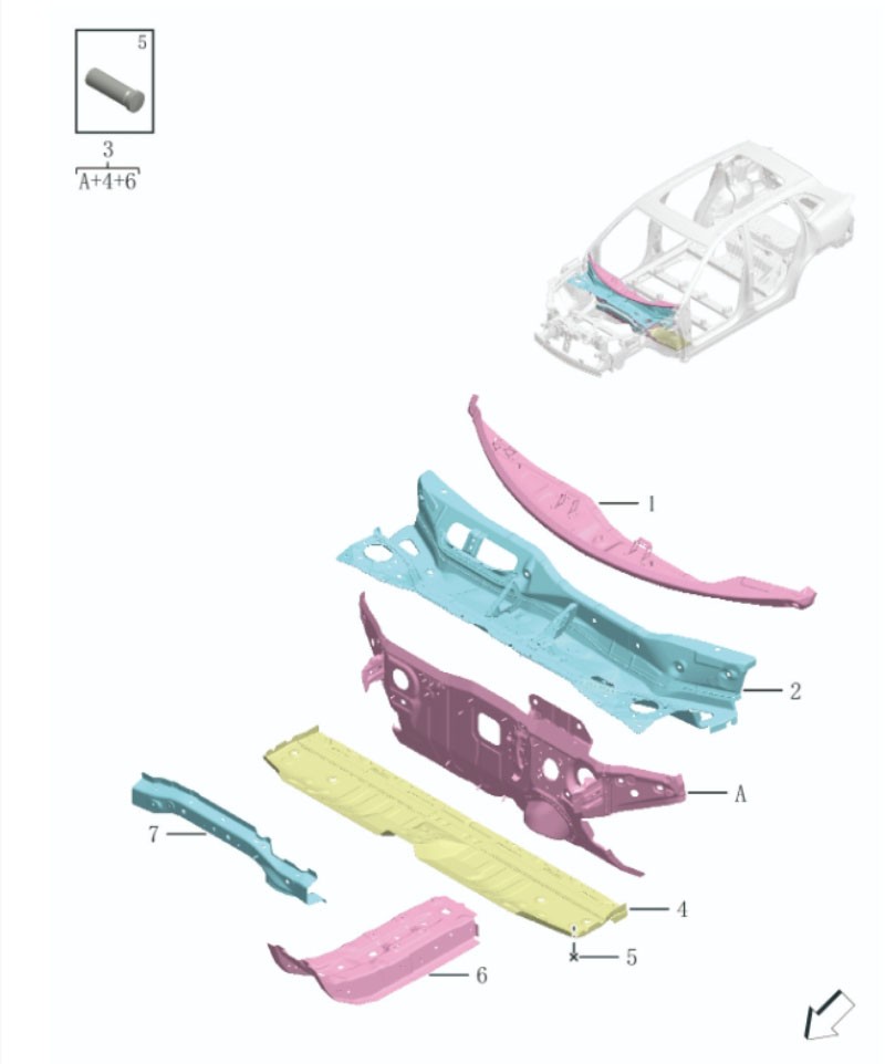 Front wall panel5025