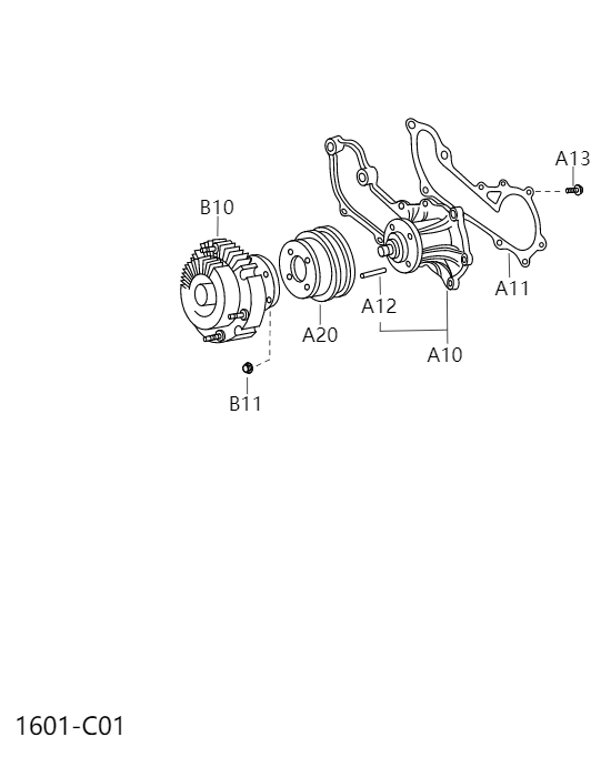 water pump1601