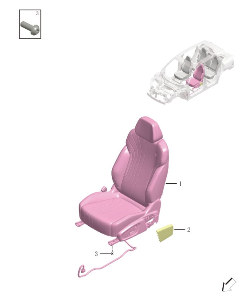 Left front seat6075