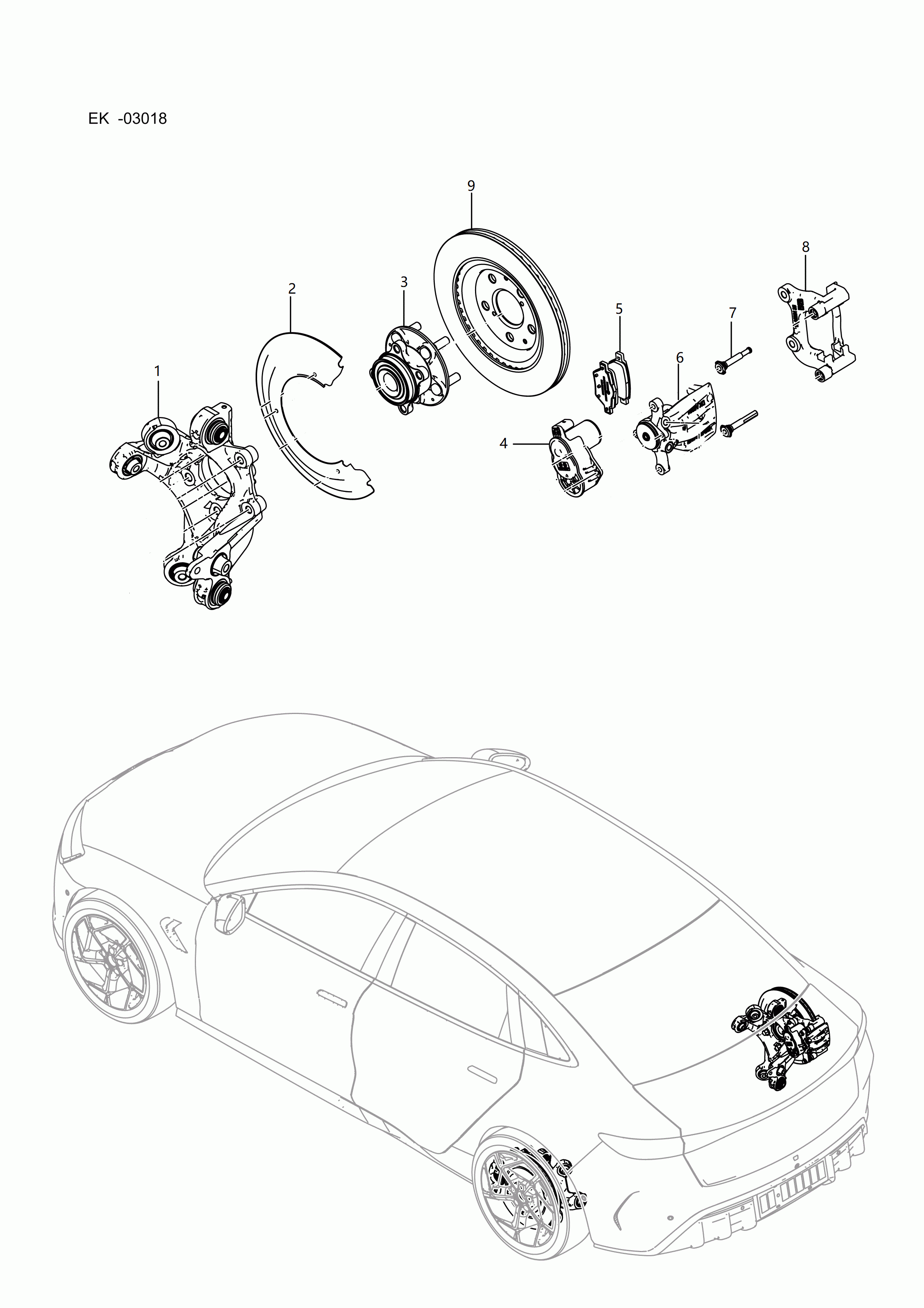 EK-03018 Rear Brake