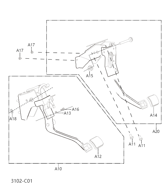 Clutch pedal3102