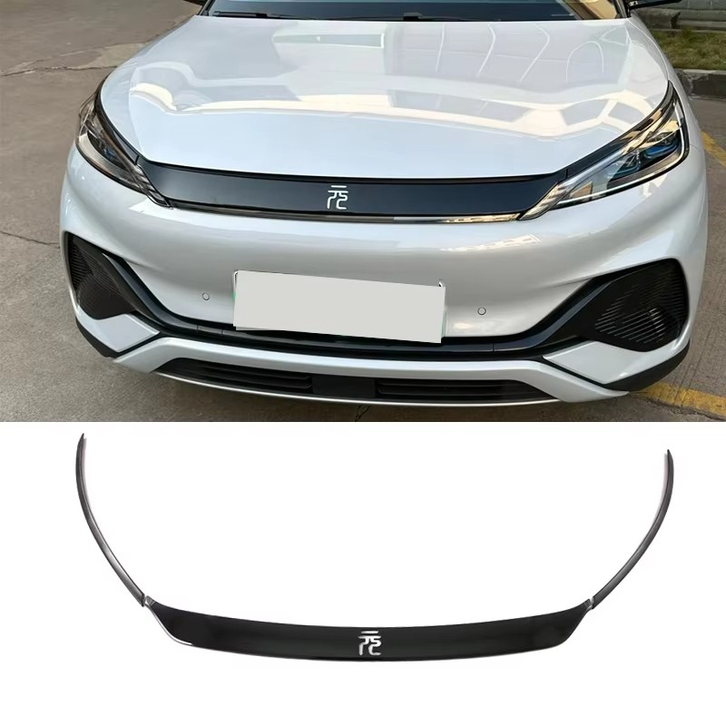 For BYD ATTO 3 Yuan Plus 2022 2023 High-quality ABS Front Center Mesh Grille Grill Cover Radiator Strip Trim Decoration