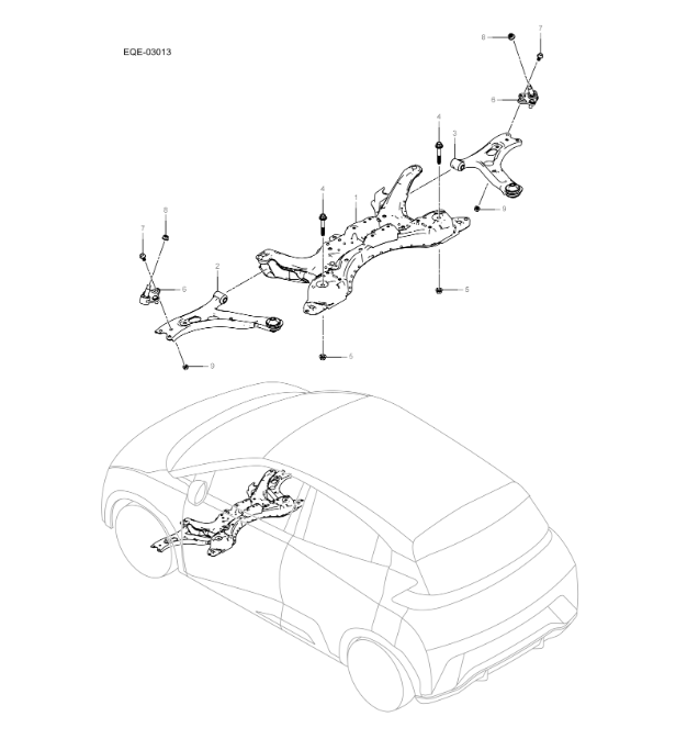 EQE-03013 front subframe