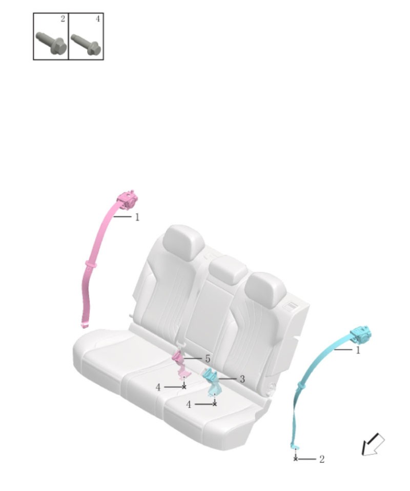 Rear seat belt8042