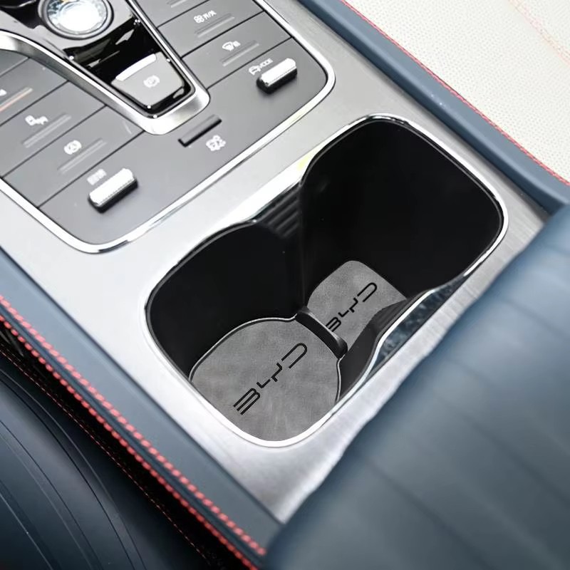 For BYD ATTO 3 Yuan Plus 2022 2023 Leather Anti-Slip Gate Slot Cup MatsAccessories Non-Slip Mat Car Sticker Interior Door Pad