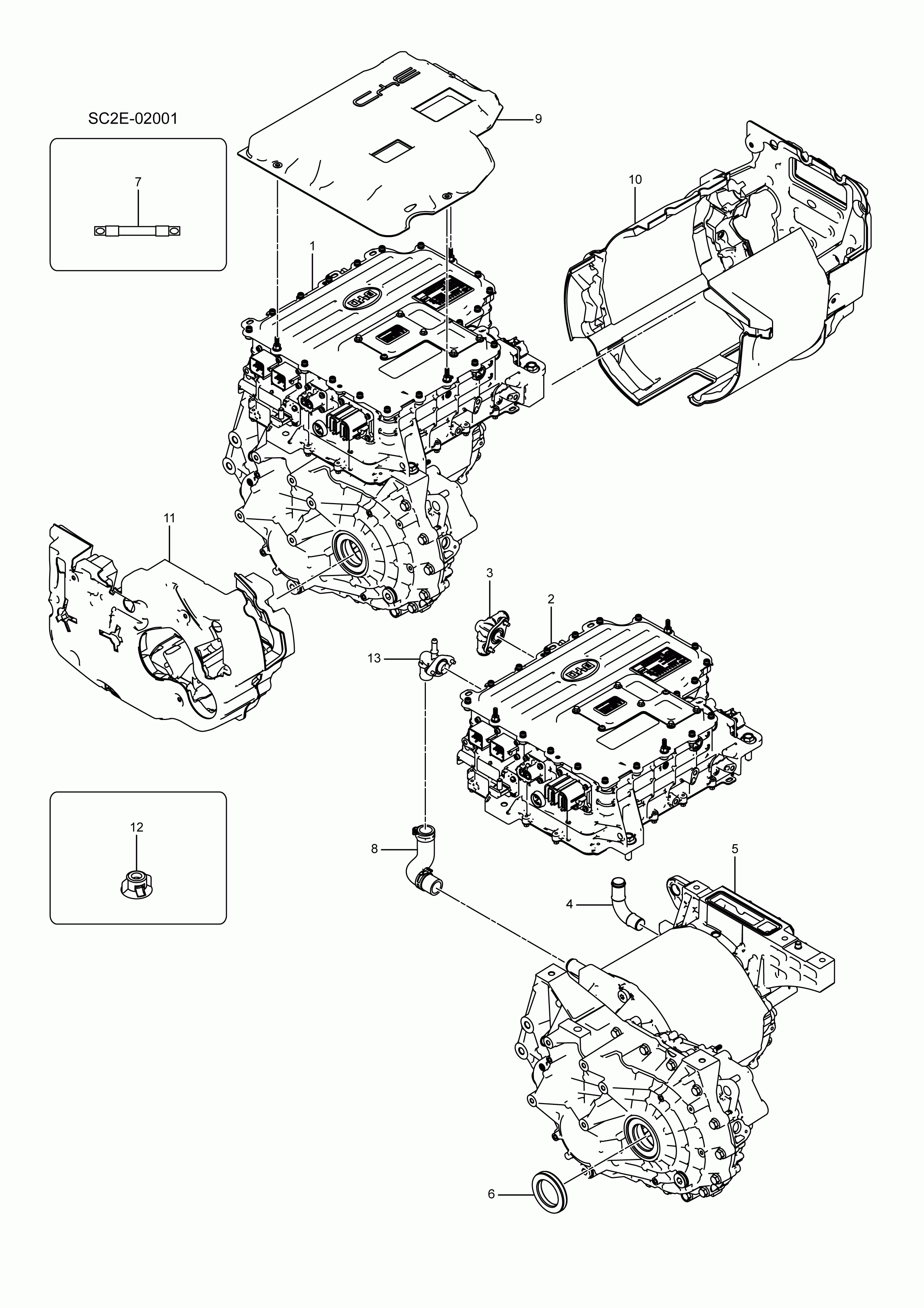 SC2E-02001 front wheel drive electric assembly