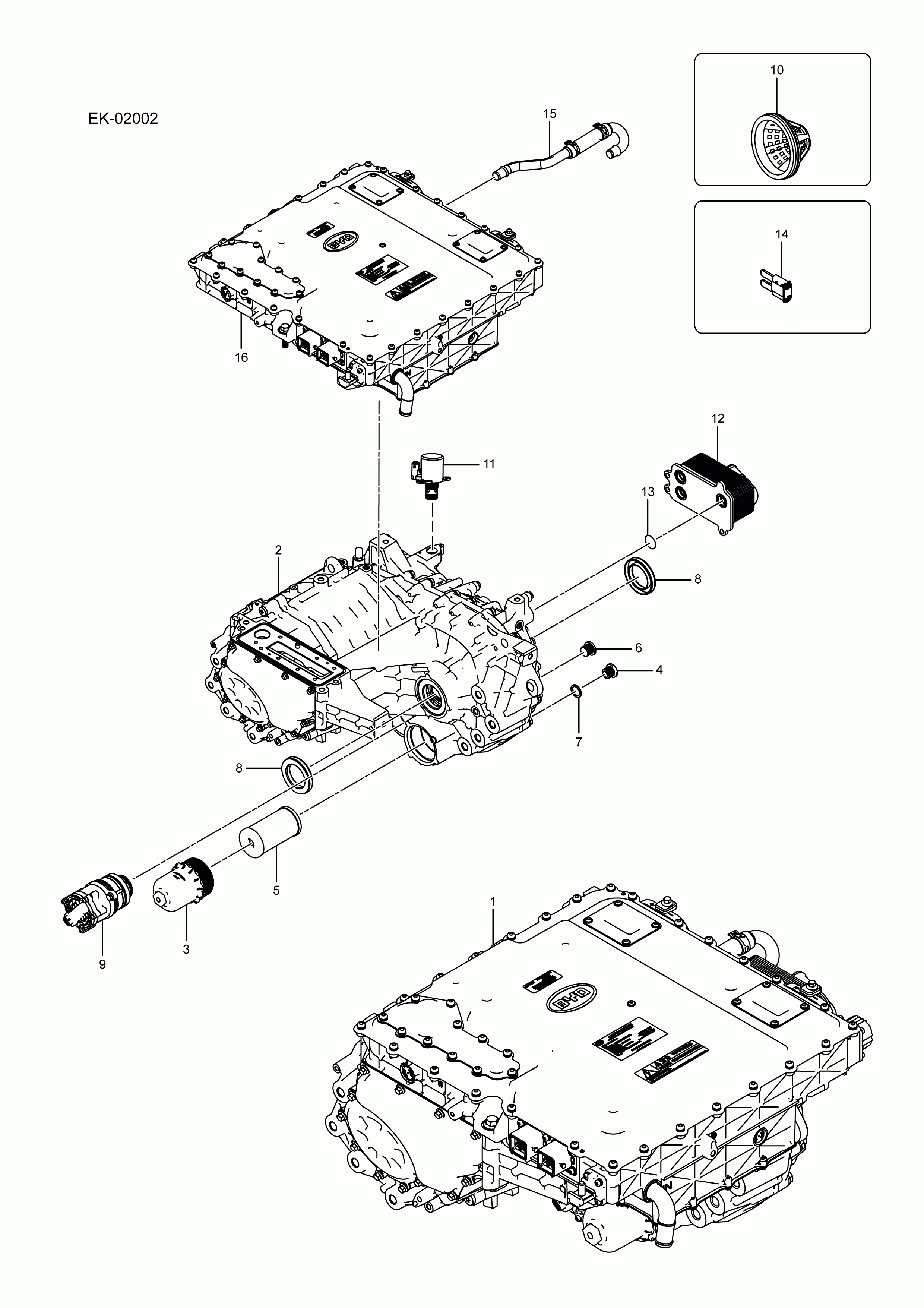 EK-02002 Rear Drive Electric Assembly