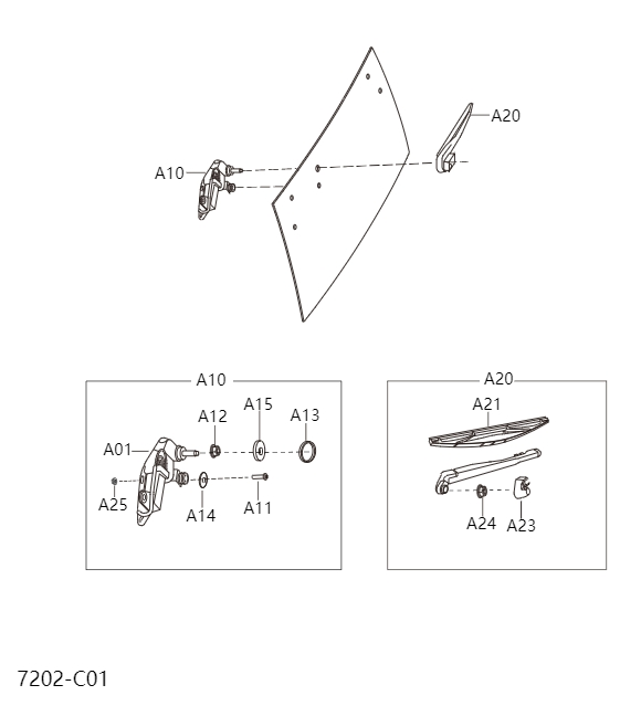 Rear wiper7202