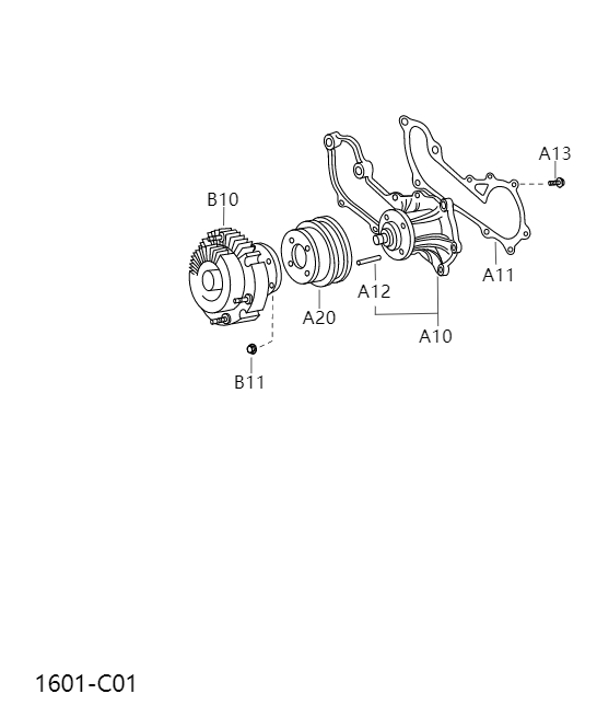 water pump1601