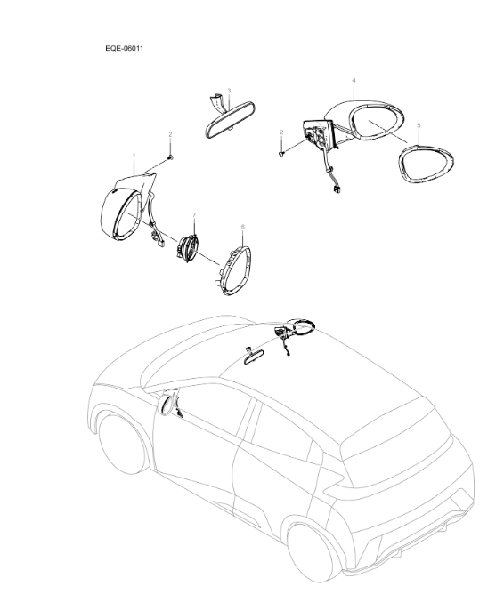 EQE-06011 rearview mirror
