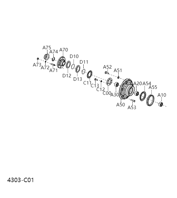 Front wheel hub4303